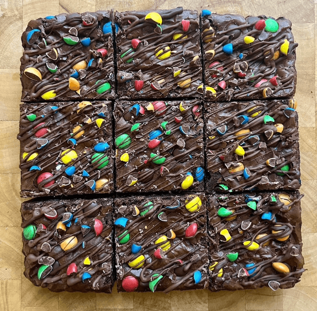 M&amp;M Chocolate Brownie